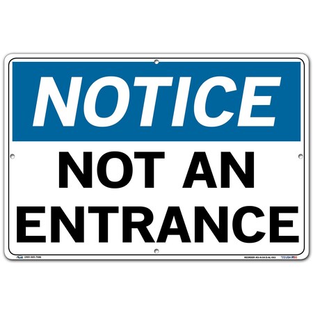 Vestil Aluminum Sign, 12-1/2" Height, 18-1/2" Width, Aluminum, Rectangle, English SI-N-04-D-AL-063
